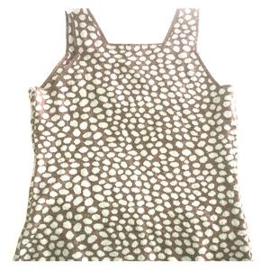 Oleana polka dotted silk& wool tank top